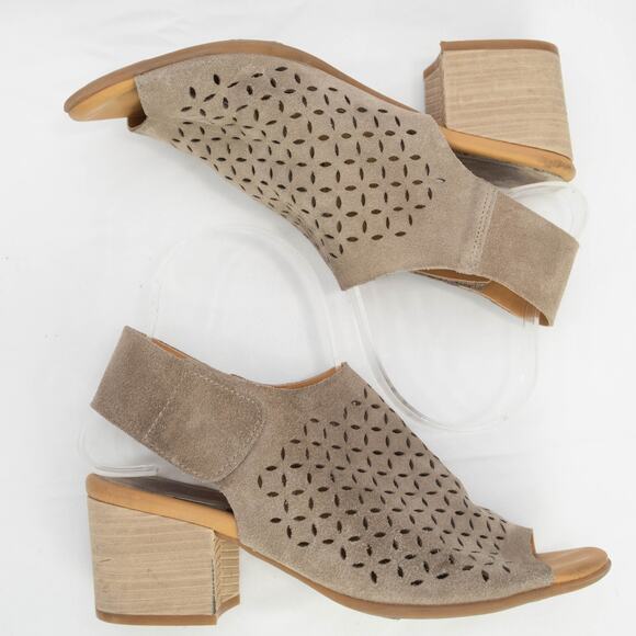 Korks Tan Suede Cayleigh Ankle Block Heel Sandals Shoe Size 7 - Picture 8 of 12